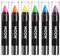 Moon Glow - Neon UV Face Paint Stick / Body Crayon makeup for the Face & Body - Pastel set of 6 colours - Glows brightly under UV lighting