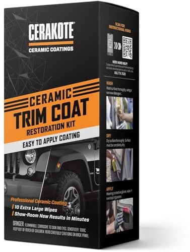 CERAKOTE Ceramic Trim Coat Kit - Quick Plastic Trim Restorer - Guaranteed Restoration to Last Over 200 Washes – A Ceramic Coating, Not a Dressing