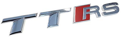 Audi 8S08537402ZZ Schriftzug TTRS Emblem Logo Aufkleber, rot/chrom glänzend