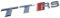 Audi 8S08537402ZZ Schriftzug TTRS Emblem Logo Aufkleber, rot/chrom glänzend
