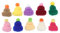 SOIMISS 10 Stücke Mini Strickmützen Weihnachten Strick Mütze Gestrickte Mütze Puppe Hut Flaschen Abdeckung für DIY Handwerk Kunst Weinflasche Deko Christmasbaumschmuck Puppenzubehör