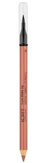 Korff Matita Contorno Labbra in Legno, Colore Pieno e Uniforme, Prima del Gloss e del Rossetto, Lunga Tenuta, Texture Morbida e Scorrevole, 01, Confezione da 1,08g