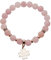 Bello London Stretch-Armband - matte rosa Jadeperlen und ein rosévergoldeter Anhänger - Rae P19