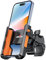 Grefay Fahrrad Handyhalterung【Neuer Greifverbinder】 Motorrad Handyhalterung für Lenker Durchmesser 22-45mm 360° drehbar Fahrrad Motorrad Roller Geeignet für 4.5-7.0 Smartphone (Orange)