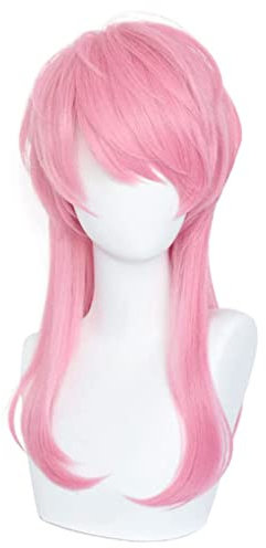 GZIRUE Rosa Lange Gerade Perücke Haar für Sanzu Haruchiyo Cosplay Wig Anime Kostüm mit Perücke Kappe Wig Cap