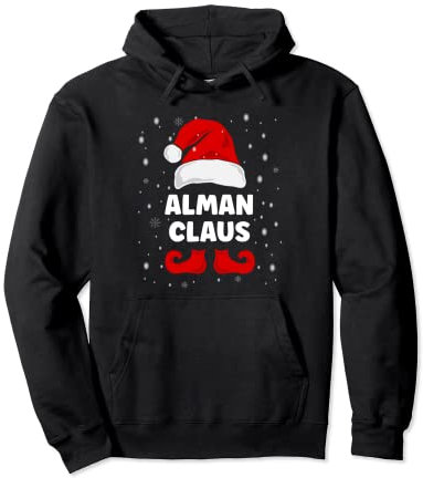 Alman Claus Weihnachtsoutfit Familie Partnerlook Kostüm Deko Pullover Hoodie