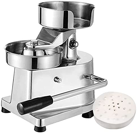 Burger Press Machine 5 Inch Commercial Hamburger Press Patty Maker BBQ Patty Mold Manual Burger Forming Processor Press Tool with 500 Greaseproof Papers