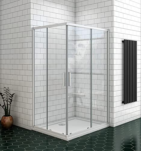 Aica Sanitär Duschkabine Duschabtrennung Dusche 100x80cm mit Duschtasse