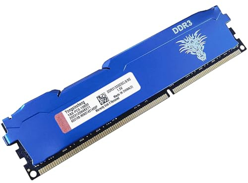 DDR3 8GB Desktop RAM 1333MHz PC3-10600 UDIMM Non-ECC Unbuffered 1.5V 2Rx8 Dual Rank 240 Pin CL9 PC Computer Memory Upgrade Module (Blue)