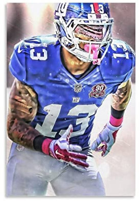 Kunstdruck Poster 50 * 70cm Odell Beckham Jr. Fußballspieler Cool Anime Boy Room Decor College Schlafsaal Geschenk für Mädchen Kein Rahmen