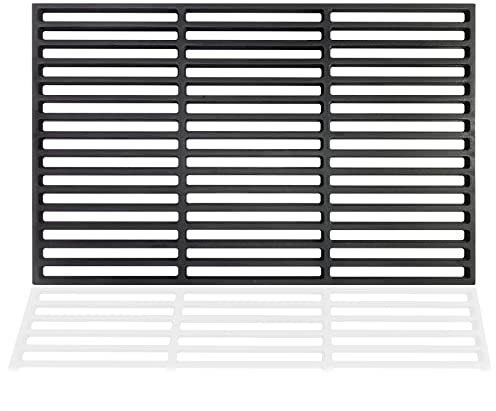 SUBTLETY 60x40cm Ensemble de Grille à Charbon de Bois en Fonte Universelles émaillées Grilles de Cuisson Barbecue et Fumoir 10mm d'épaisseur Massive Planchas aux Barbecues Gaz/Bois/Cheminées
