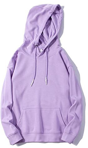 Kontvom Pullover Caldo Manica Lunga, Felpe con Cappuccio da Unisex Hooded L Porpora