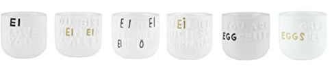 Colour-up Eierbecher 6er-Set mit unterschiedlichen Motiven - Räder Design