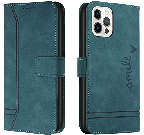 Lihondar Cover per iPhone 15, Custodia iPhone 15 Portafoglio, Flip Libro iPhone 15 Wallet Case Antiurto Custodia in Pelle PU Premium, Slot per Schede con Magnetica per iPhone 15 (6,1 Pollici) (Verde)