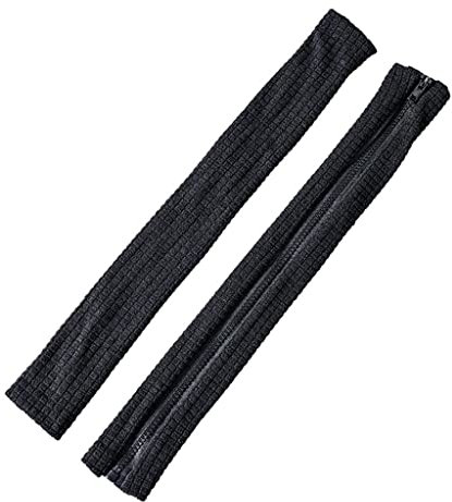 Leisurealeaneag 2er-Set Armlehnenbezug mit Reißverschluss, waschbar, elastisch, Schwarz