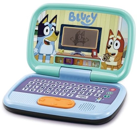 VTech - Ordenador Actividades de Bluey, Ordenador Infantil con Pantalla retroiluminada, 10 Actividades y Juegos educativos, Regalo para niños de 3 a 7 años, Contenido en Español