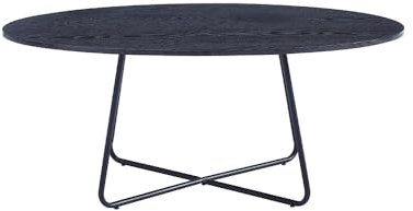 Home Deluxe - Couchtisch Oval NOVARIS 110 x 66 x 47 cm - Dark Oak|Sofatisch, Wohnzimmertisch, Wohnzimmer