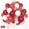 Palloncini Rossi Bianchi, 60 Pezzi 12 Pollici Bordeaux Bianchi Coriandoli Palloncini per Ragazze Donne Compleanno Nubilato Matrimonio Anniversario Fidanzamento LaureaPartito Decorazioni Festa