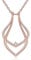 FUXIU Ring Holder Necklace Geometric Shape Necklaces for Women Silver Dainty Engagement Jewelry For Women Girls Ladies Necklace Ring Keeper Necklace (Rose Gold Color)