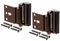 PATIKIL Home Security Door Lock, 2 Pack 3 Stop Door Reinforcement Lock Withstand 800 Lbs High-Security Aluminum Door Latch Stopper with Screws for Home Safety Privacy, Brown