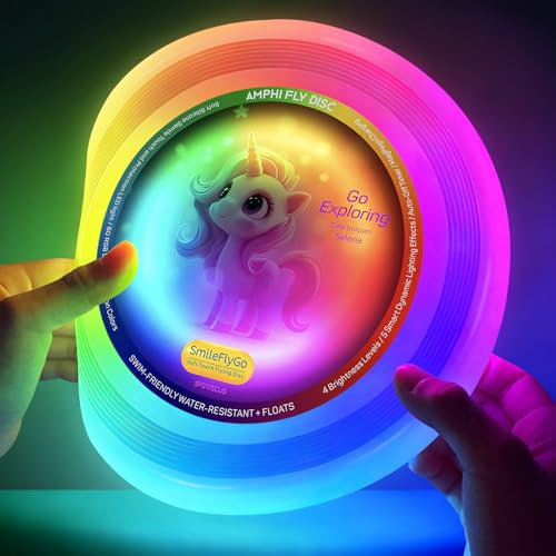 LED Wurfscheibe für Kinder – Weiches Silikon, Wasserdicht & Schwimmfähig, 60 RGB-Lichter, Wiederaufladbar – Perfekt für Poolpartys, Outdoor-Spiele, Geburtstagsgeschenke & Camping Bullet Points