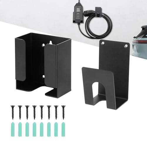RamTouch Halterungsset für Mobile Wallbox (Ladeziegelhalterung & J-Hakenhalterung zur Wandmontage), Kabelorganizer für mobiles EV-Ladegerät, Zubehör zur Organisation von mobiler Ladestation