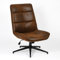 MEUBLE COSY Sessel Lehnstühle Lounge mit höhenverstellbar Wippfunktion Relaxsessel 360° Drehbar Polsterstuhl für Schlafzimmer Wohnzimmer, Wildleder, Braun