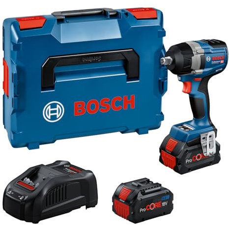 Bosch Professional 18V System boulonneuse sans-fil GDS 18V-750 C (avec module de connectivité GCY42, 2 batteries GBA 8,0 Ah, chargeur GAL 1880 CV, L-BOXX