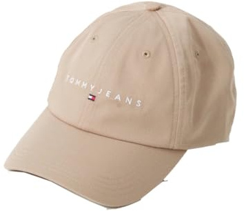 Tommy Jeans Herren TJM Linear Logo Cap AM0AM12958, Braun, Einheitsgröße, Braun (Malzmilch), Einheitsgröße