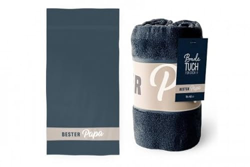 Rungassi Strandtuch Badetuch Duschtuch Handtuch 70x140 Mama Papa Freundin (Bester Papa - Blau - 3797551)