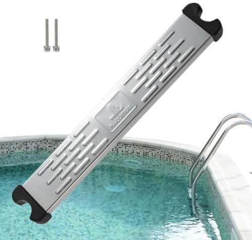 Escalera de piscina de acero inoxidable, escaleras de spa antideslizantes resistentes, peldaños de repuesto resistentes al óxido, entrada segura a la piscina, plateados, piscinas sobre el suelo y en