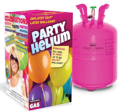 Serbatoio di elio per feste, Bombola di elio - 0,14 m3 - per 20 palloncini (23 cm)