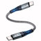 Cable USB C vers USB C de 30cm 60W Gris - Cable USB C Court Charge Rapide PD 60W - Compatible avec Ordinateurs Portables, Tablettes et Smartphones. Idéal Voiture, Bureau, Table de chevet..
