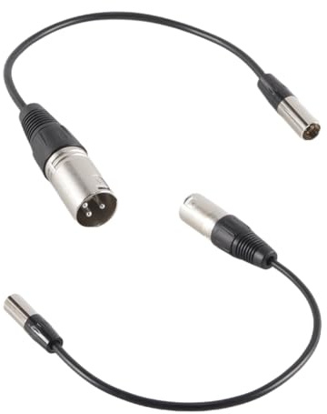 Ausi Cavo audio per microfono XLR maschio a 3 pin Mini XLR maschio per amplificatori mixer per telecamere 0,3 m