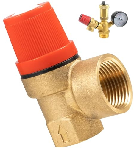Persiiious Válvula De Seguridad 3 Bar G1/2'', Válvula De Seguridad De Membrana, Para Calentador De Agua, Aceite Y Gas
