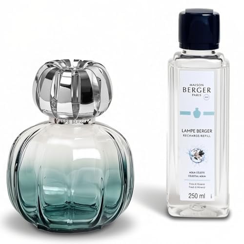 MAISON BERGER - Lampe Berger Corali Set mit Duft-Nachfüllpackung, 250 ml, gebrauchsfertig – Duft und reinigt – feine, gleichmäßige und langanhaltende Verbreitung (grün)