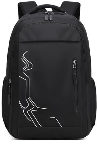 Amythe Schulranzen Jungen Teen 10-18 Jahre Wasserdicht Junior 28 L, Schwarz | Laptopfach Oberstufe Mittelstufe Universität Groß Schwarz Daypack Multitasche Geräumig Robust für Schule Reisen Wandern