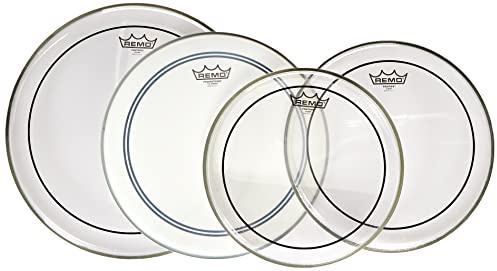 Remo Nadelstreifen-Schlagzeug-Set, transparent