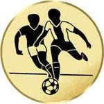 S.B.J - Sportland Pokal/Medaille Emblem, Motiv Fussball Herren, Durchmesser 50 mm, Gold