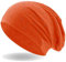 Hatstar Damen Beanie Mütze | mit edler Strass Nieten Applikation | Mädchen Mütze | elastisches Slouch Long Beanie | leicht und weich (neon orange)
