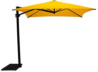 Maffei Art 137q Kronos Parasol deporté carré cm 250x250, Tissu PolyMa. Made in Italy. Couleur Jaune