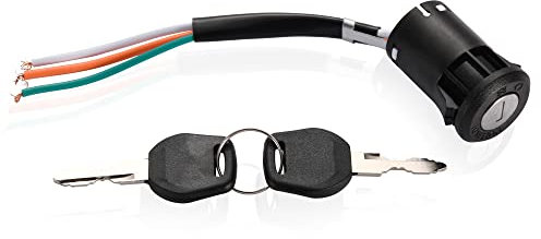 GOOFIT Block Starter Interrupteur avec clé 3 Fils d'allumage Principaux Remplacement pour 50cc 70cc 90cc 110cc 150cc 200cc 250cc Go Kart Dune Buggy Buggies ATV et Dirt Bike Parts HM 50