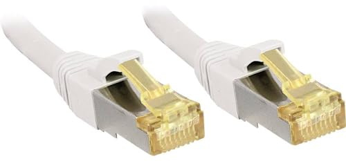 LINDY Cat.7 S/FTP Network Cable, Copper, LSOH, 600MHz, White, 0.5 m