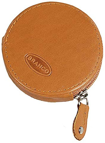 Branco Porte-monnaie rond en cuir