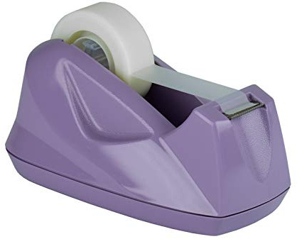 Acrimet Premium Desktop Klebebandabroller, Kunststoff, Rutschfeste Basis (Hochbelastbar) (Lila Farbe)
