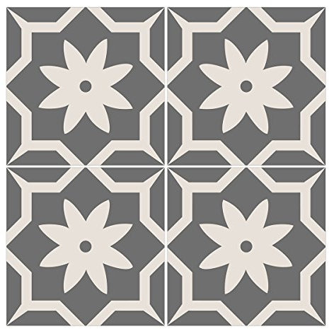 Wandkings Bodenfliesenaufkleber 4er Set - Wähle ein Muster & Größe - Luisa - 20 x 20 cm