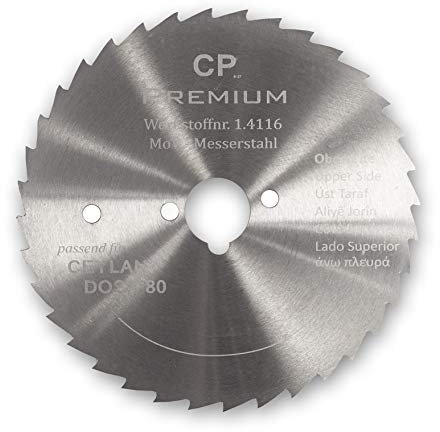 GASTRONICS Kreismesser für Ceylan - 80 mm, gezahnt - Dönermesser aus Edelstahl in Premium Qualität