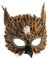 shoperama Maske Eule mit Federn Braun Eulenmaske Tiermaske Halbmaske Karneval Verkleidung