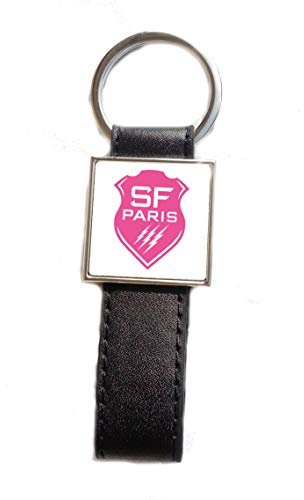 Porte-clés Acier/Simili Cuir Logo Rugby Stade Français Paris