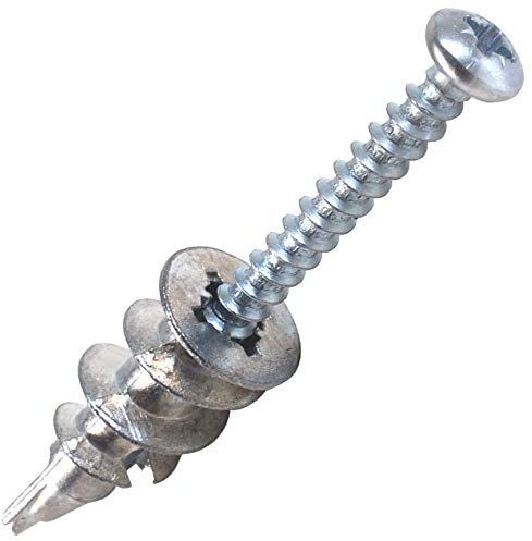 20x Plasterboard Screws Cavity Wall Mounting Anchor Plug Studs - Secure Furniture to Hollow Walls with no Drilling